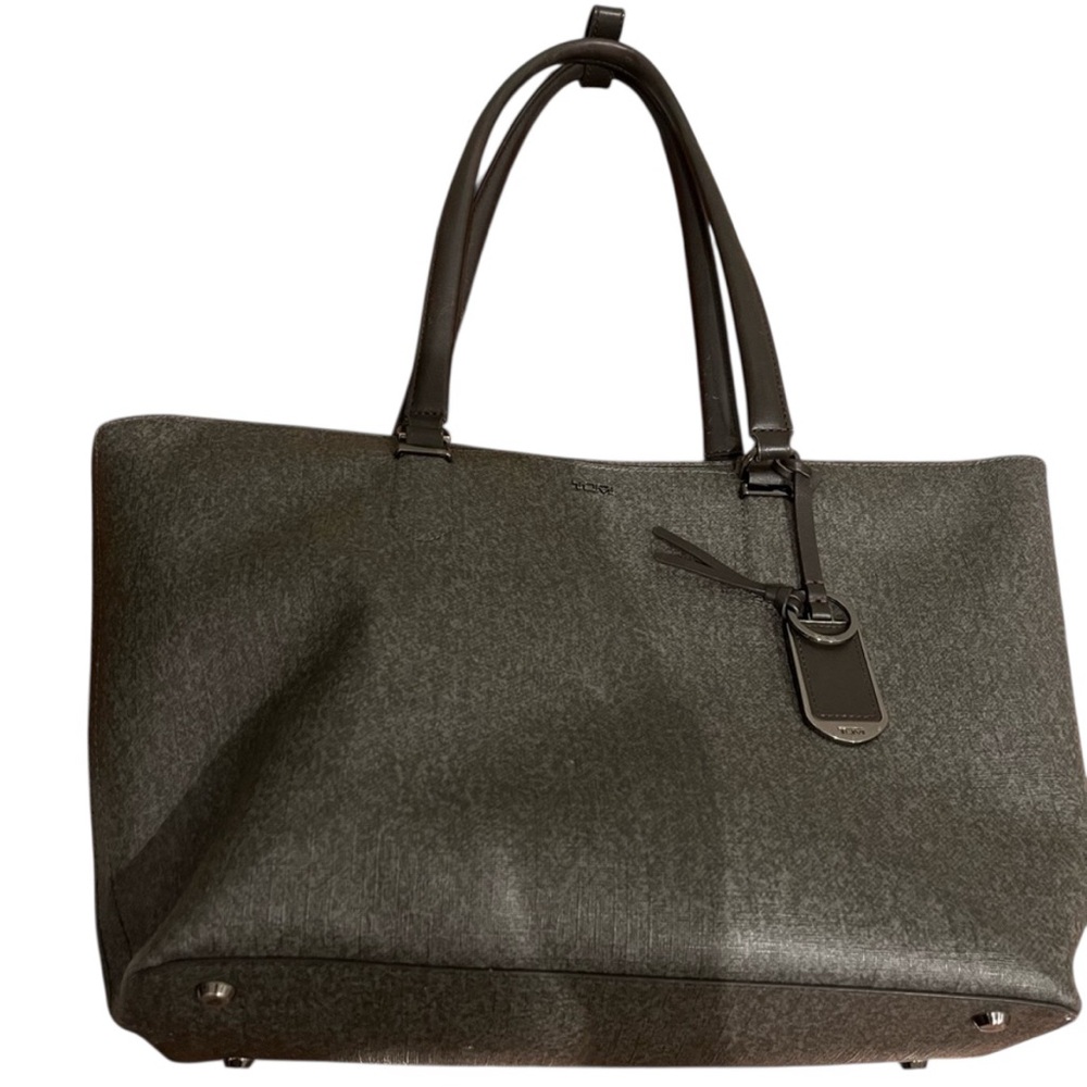 Sophisticated Beautiful Tumi Earl Gray Tote (Nan) with Textured Fabric